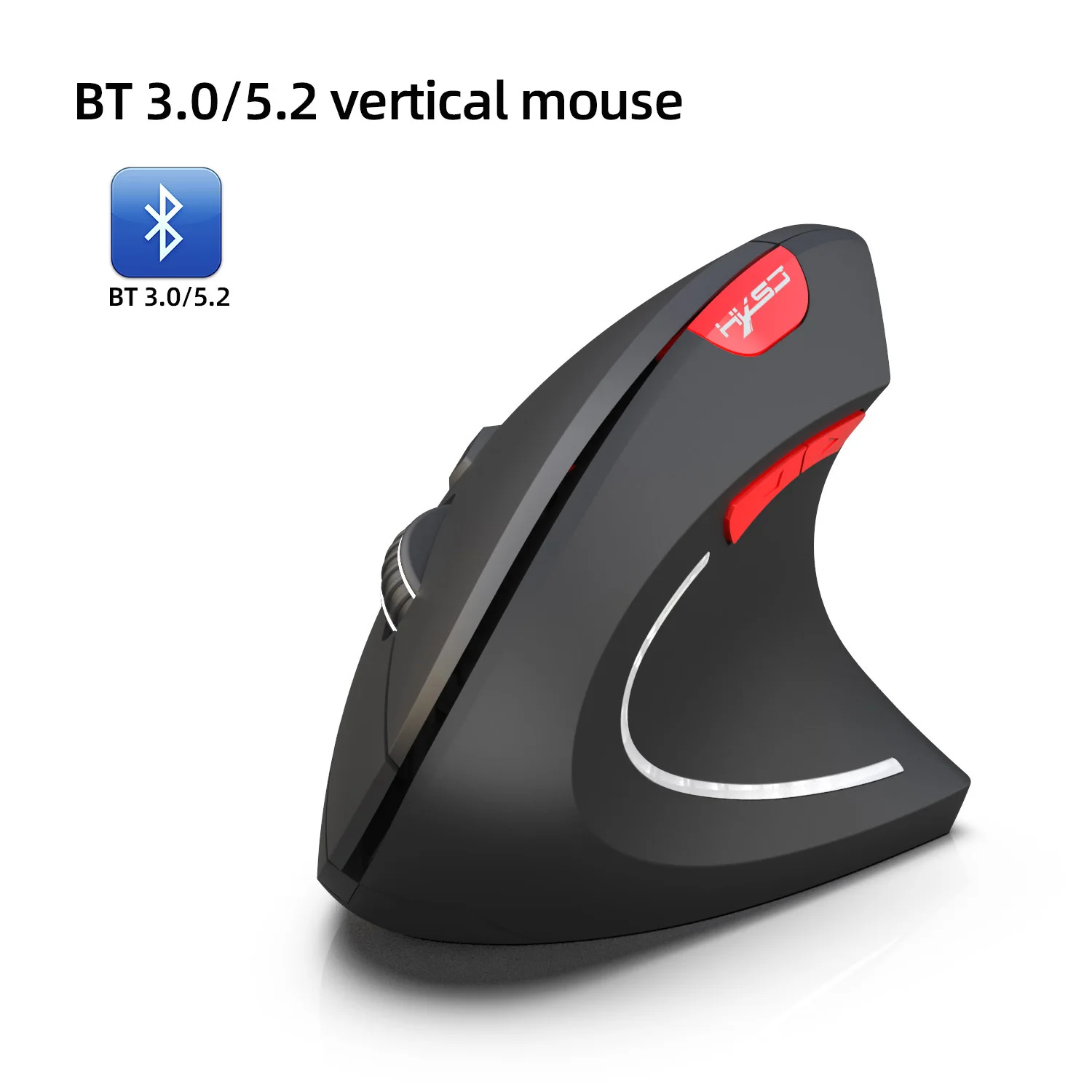 

HXSJ Wireless Mouse Vertical Mice Ergonomic 3 DPI optional Adjustable 2400 DPI Bluetooth 3.0 5.2 Mouse