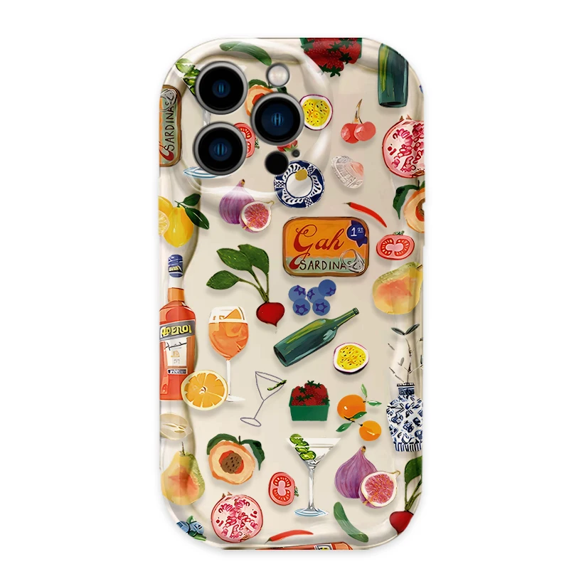 Seaside Scenery Wine Lemon Soft TPU Phone Case