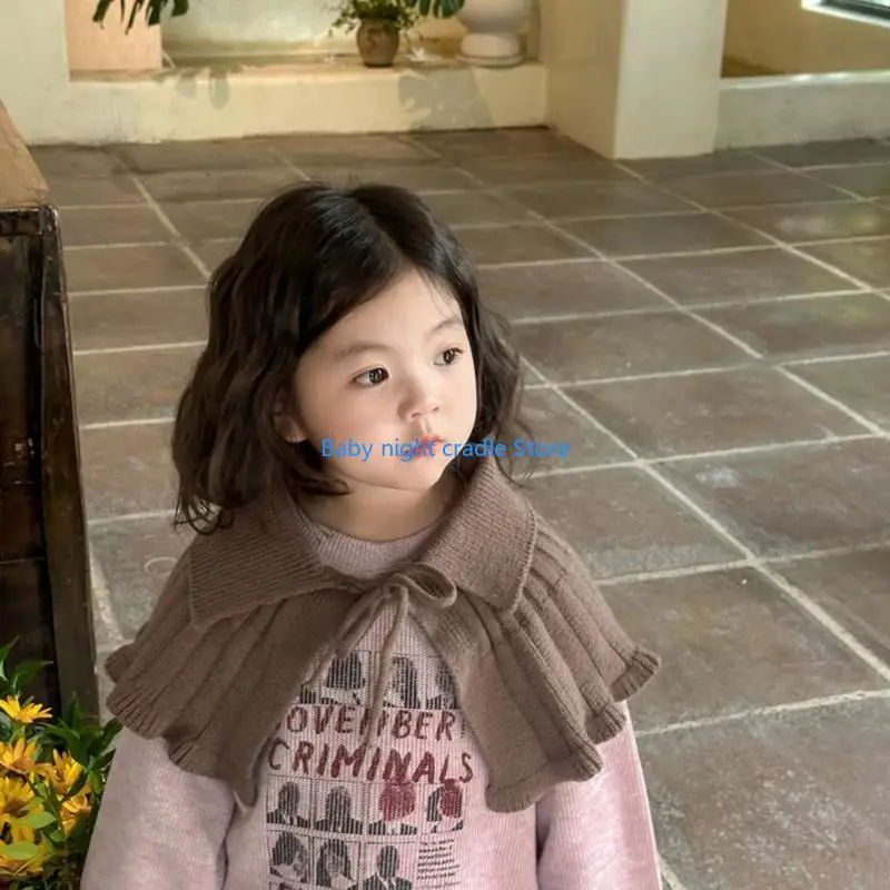 J2FF Baby Girls 필수 니트 목도리 솔리드 컬러 가짜 칼라 가을, 겨울을위한 따뜻한 의류 액세서리