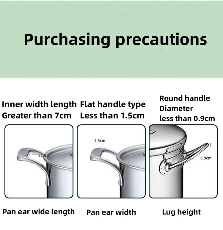 Description Picture 2 of item4/6Pcs Silicone Pan Handle Cover Heat Insulation Covers Pot Ear Clip Non-slip Steamer Casserole Pan Handle Kitchen Tool