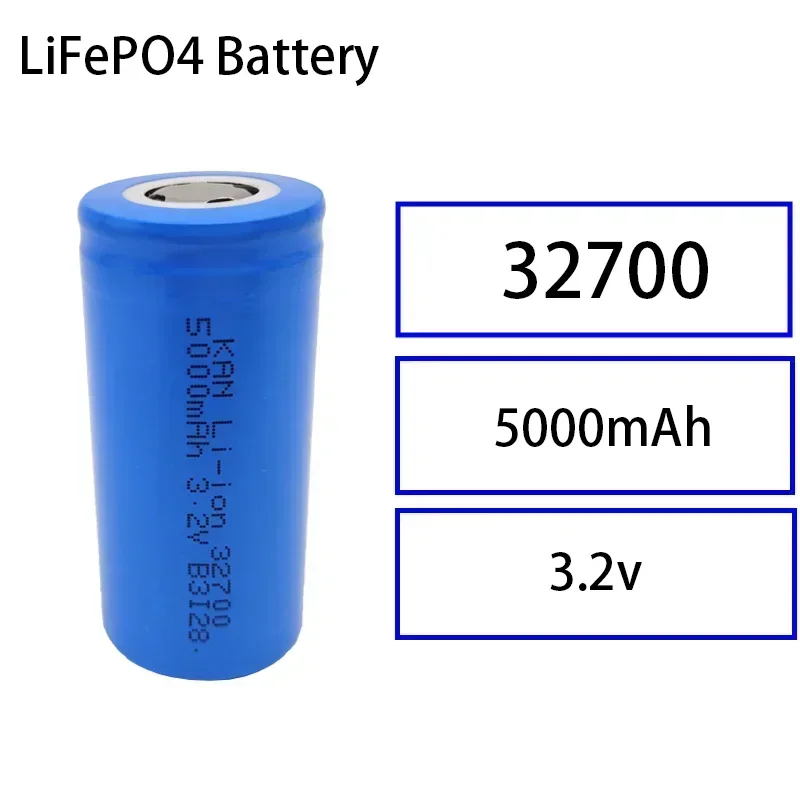 32700 Nuova Batteria Lifepo4 3.2V 5000Mah Torcia Ad Alta Potenza Batteria Ricaricabile Lifepo4