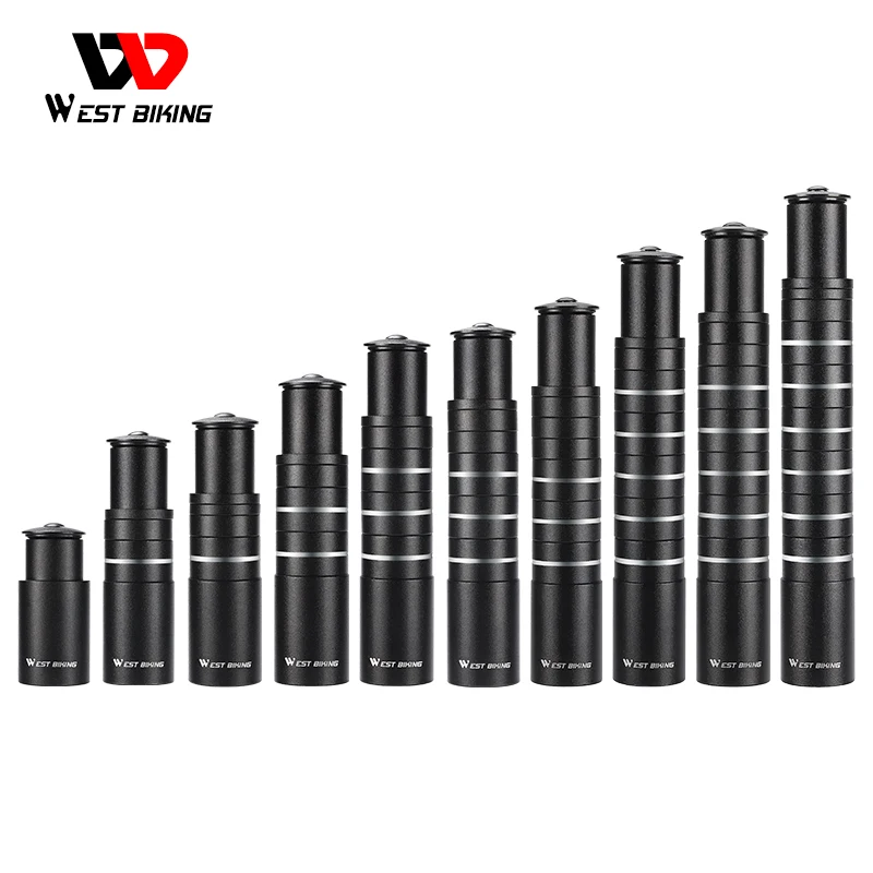 West Biking YP0805029 Aluminum Alloy Height Spacer Stem Extender | Bicycle Handlebar Stem Extensions - Bicycle Stem