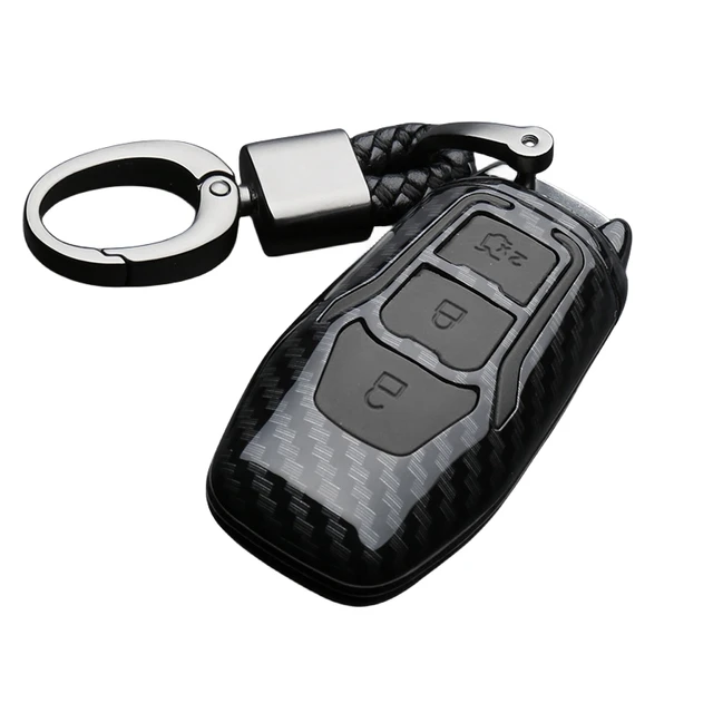 Schlüsselhülle Carbon-Look für Ford Schlüssel Mondeo Focus Fiesta Kuga SMax  