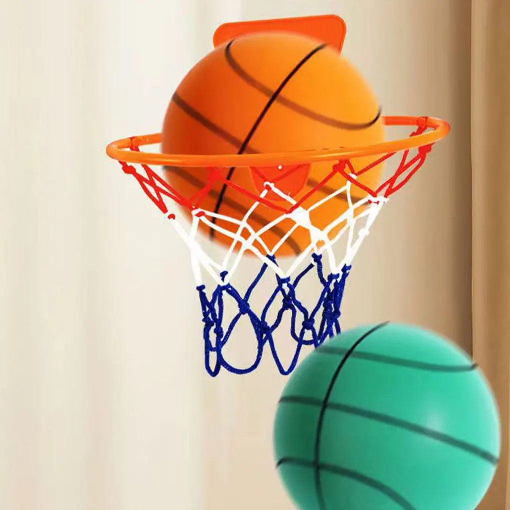 Kids Bouncing Indoor Basketball Hoop Easy Install Basketball Hoop No Trace Sticking Specially Designed For Silent Balls