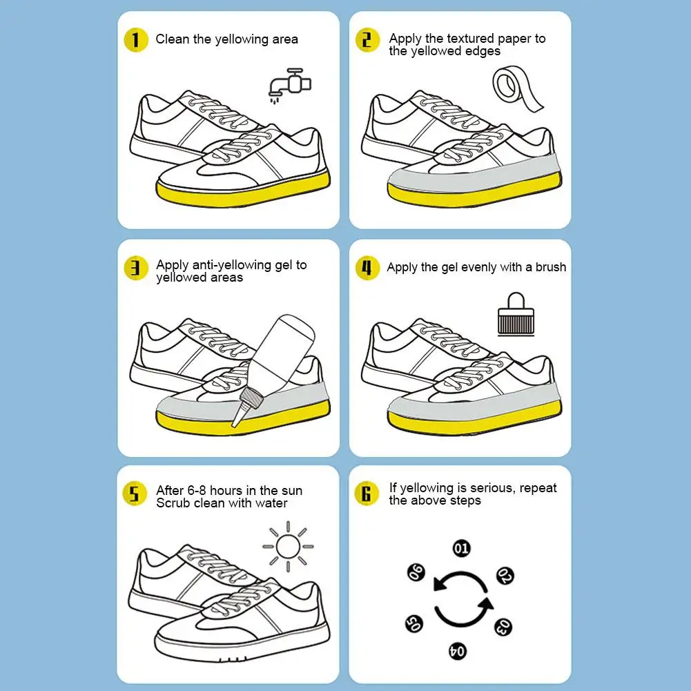 Powerful Foam Cleaner for White Sneakers Shoe Stain Remover & Whitener Water Free Sneaker Cleaner Spray
