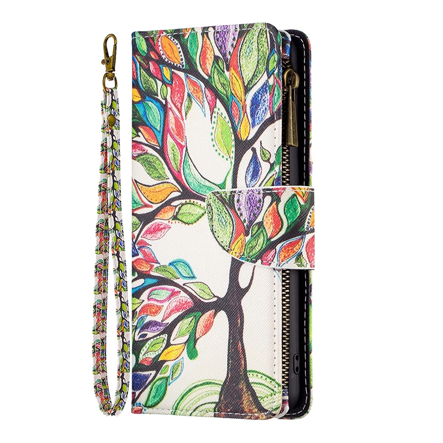 Colorful PU Leather Zipper Wallet Case