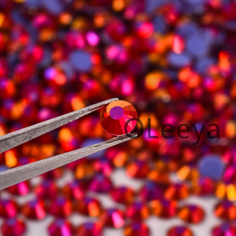 Oleeya Glitter Hotfix Rhinestones - 1440pcs Crystal Pack for DIY Nail Art Accessories