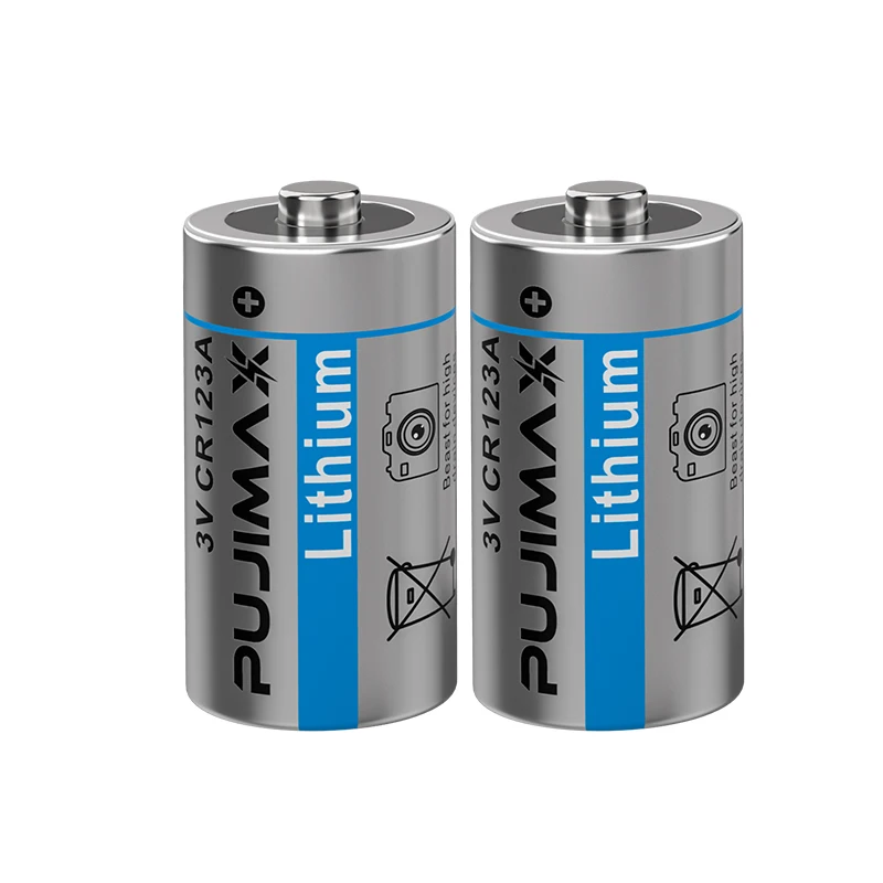 Lithium battery 2PCS CR123A 3V Li-MnO2 for LED flashlight
