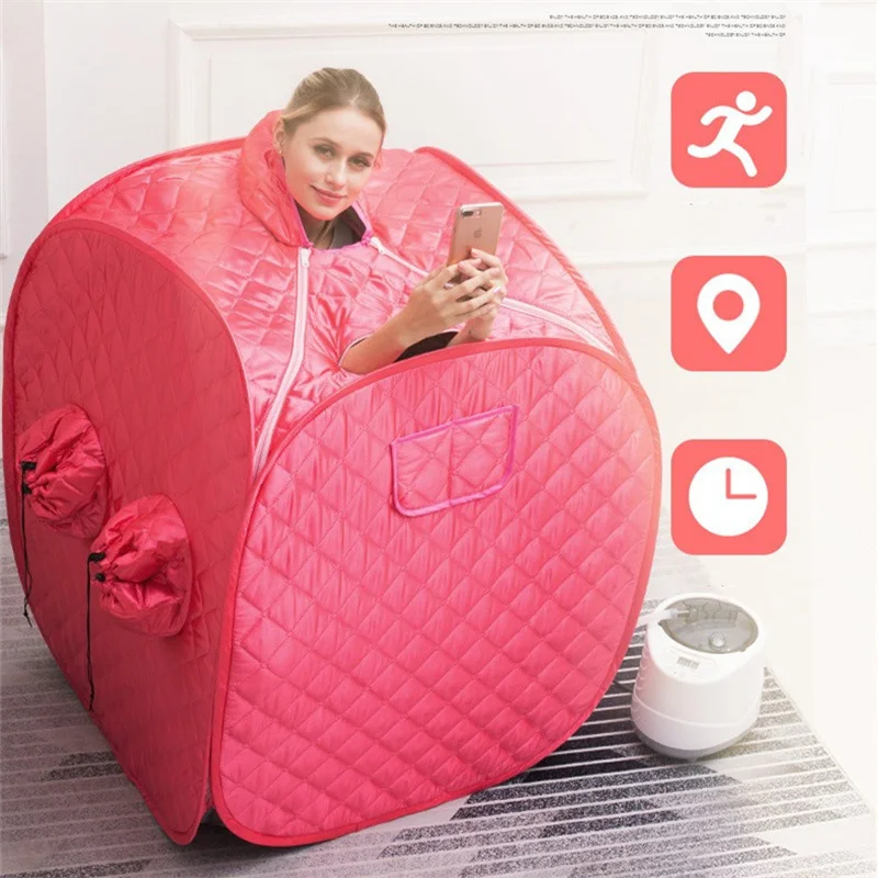 Portable Steam Sauna 2 Person Home Spa With 2.6L Steamer Remote Control for Detox 4