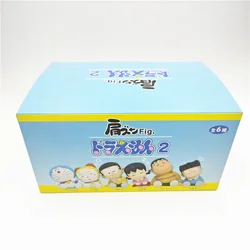 Doraemon Sleepy Shoulder Art Figurines Set - 6 Piece Collectible Anime Characters Toy Gift Set (6pcs set with Box)