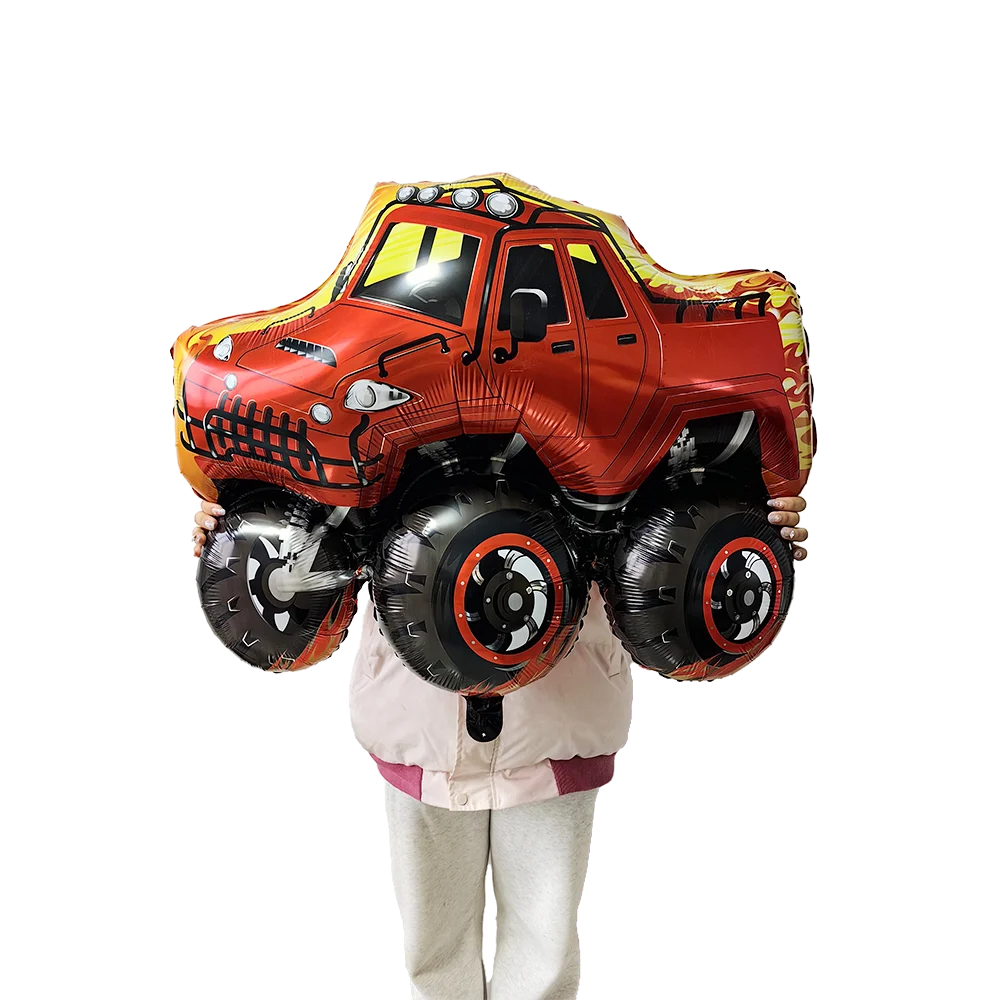 Riesiger Folienballon in Form eines Monstertruckes, Monstertruck-Partyballons für Monstertruck-Thema, Geburtstagsparty-Dekoration, Kindergeschenke