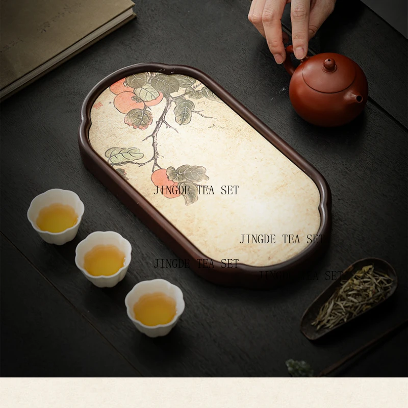 29x15x2.5cm new household bamboo water absorbing tea tray, Chinese retro dry tea tray