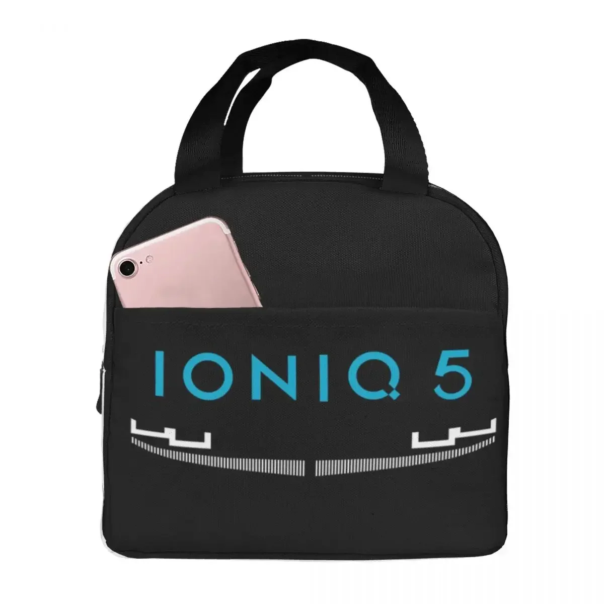 Ioniq 5 Iconic Front Grill And In Blue Insulated Lunch Bags Resuable Picnic Bags Lunch Tote for Woman Work Children School