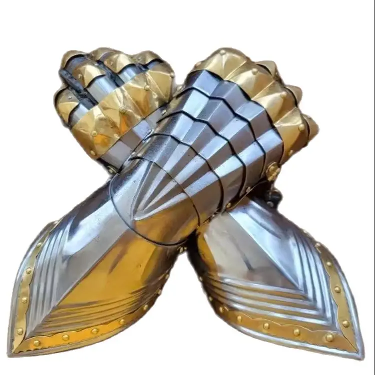 European Knight Armor Gothic Wrist Armor Gothic Finger Gauntlets Wearable Roman Plate Iron Hands