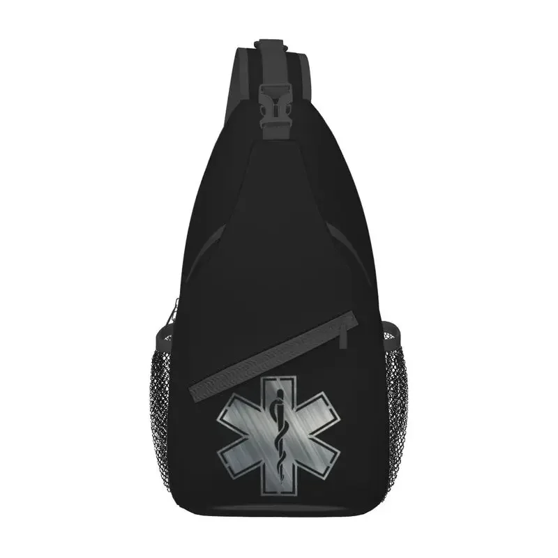 

Cool Emt Star Of Life Sling Bag for Traveling Men Paramedic Medical Chest Crossbody Backpack Shoulder Daypack