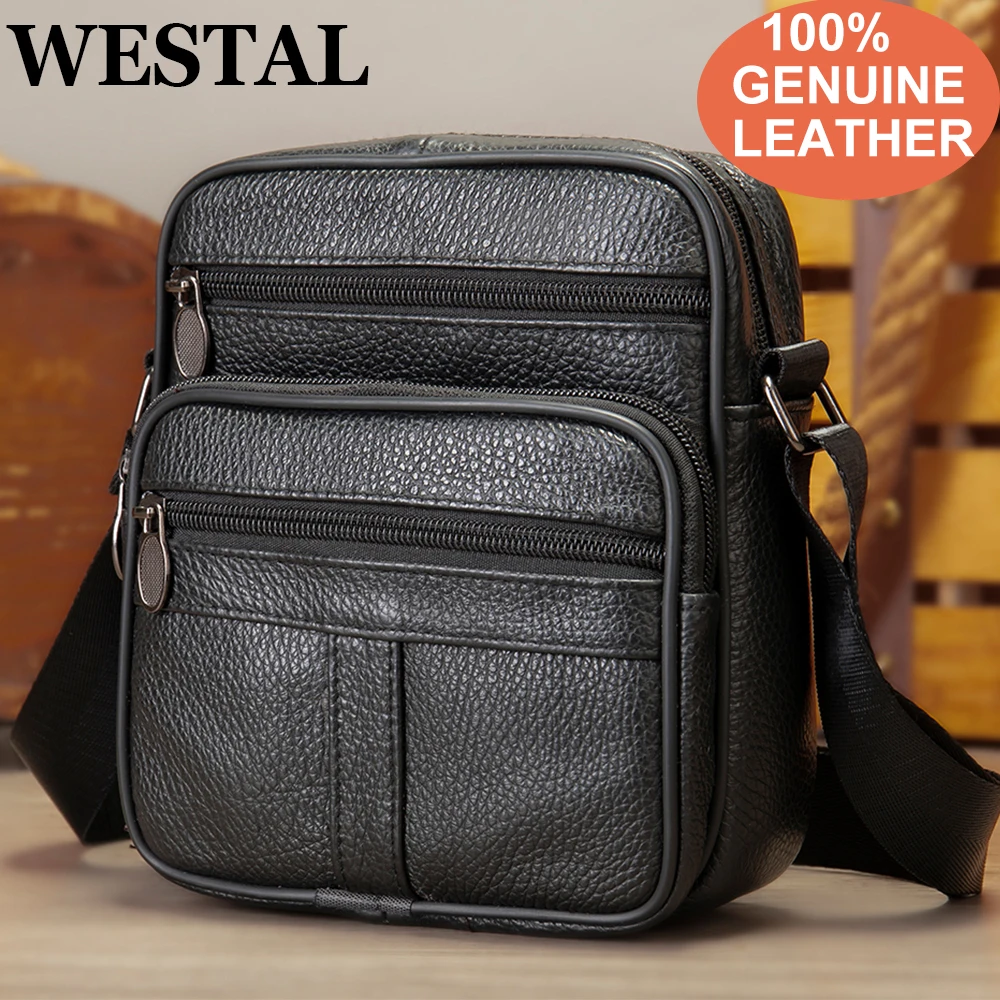 WESTAL Genuine Leather Small Men's Bag main image 0