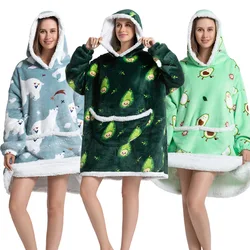 90CM Women's Robe Adult's Winter Home Wear Thick Blanket Loungewear