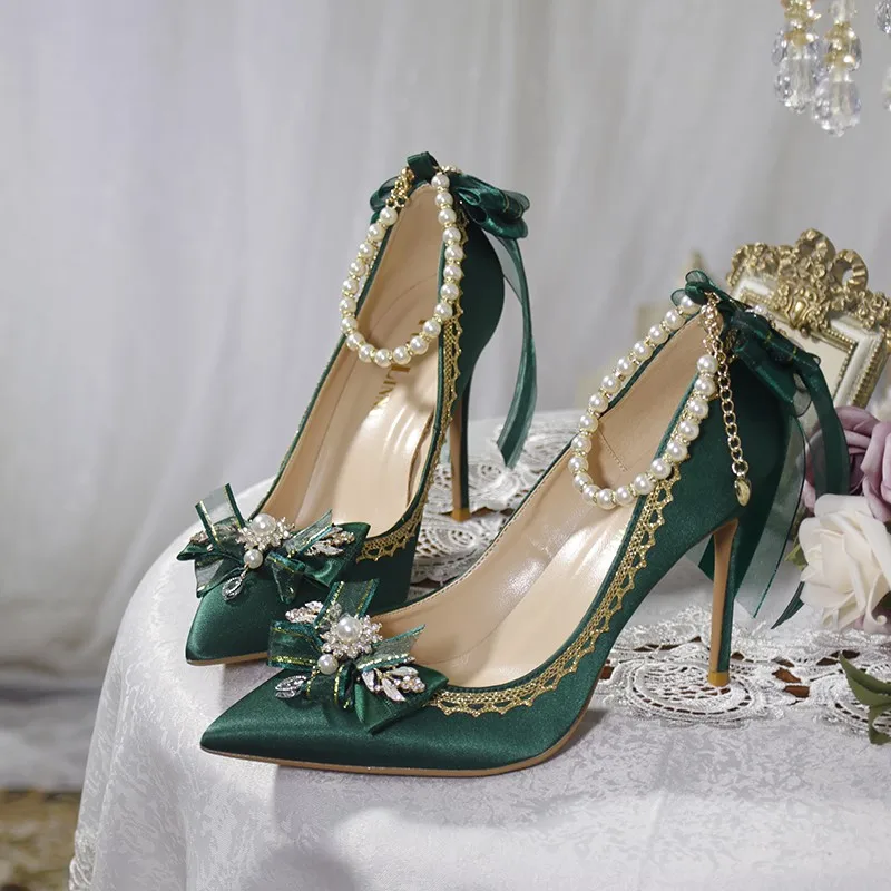 

Shoes flower wedding pointed bar Mitzvah high heels and stilettos