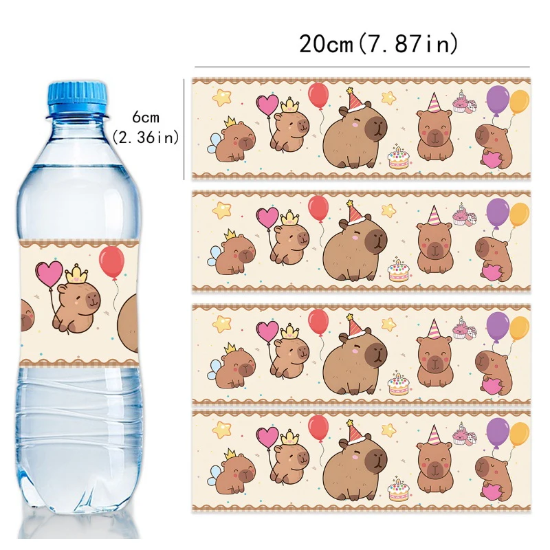 Neues Capybara-Geburtstagsparty-Dekorationsset für Kinder und Mädchen, Capybara-Geburtstagsparty-Teller, Servietten, Tassen, Tischdecke, Party-Geschenkset – Detail 16
