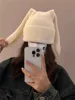 New 1Pc Bunny Hats Beanie Long Ear Warm Hat Crochet Knitted Hat Cute Bunny Hat Rabbit Ears Hats for Women Winter Hats Warm Caps 6