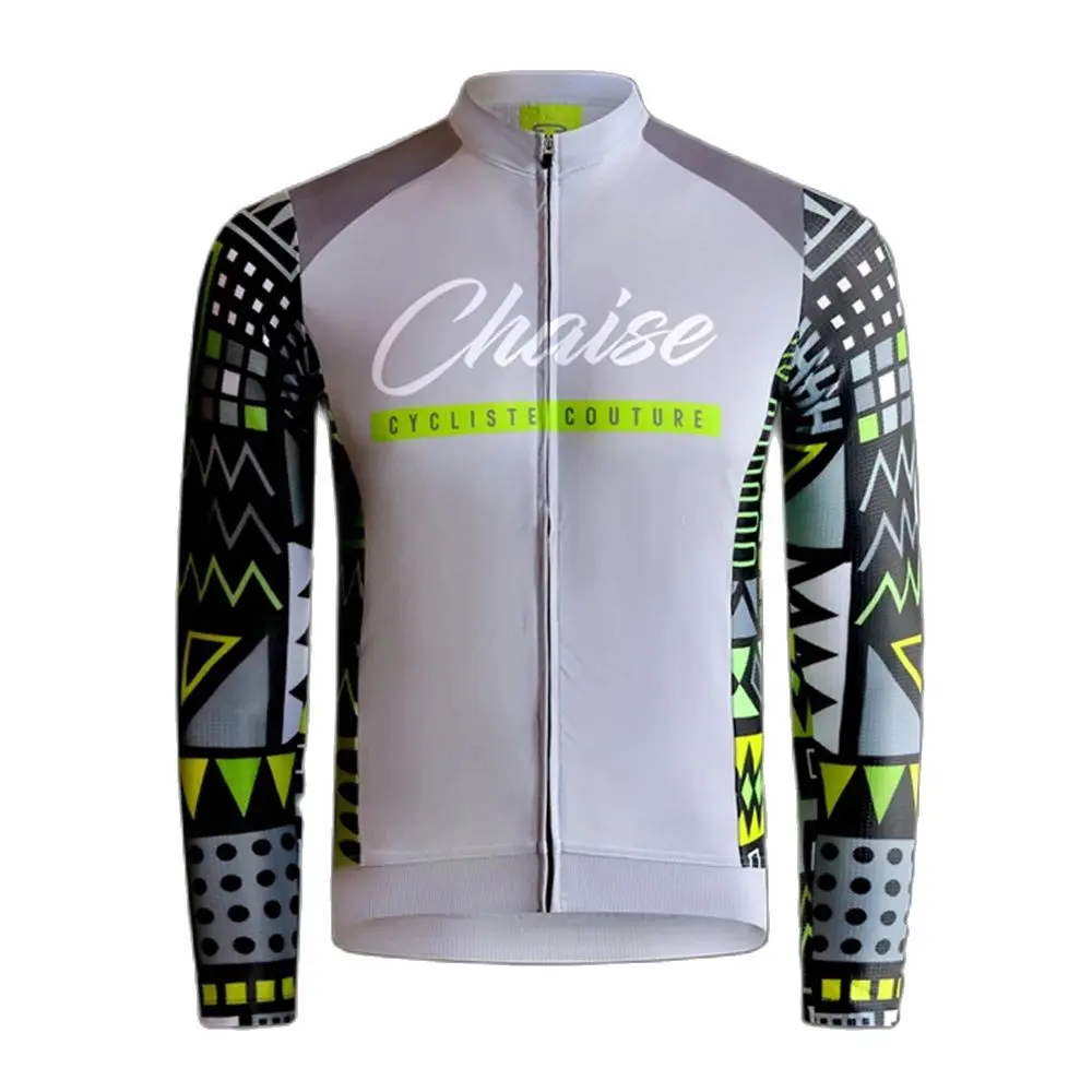 Winter Men's Cycling Long Sleeve Thermal Fleece Jerseys