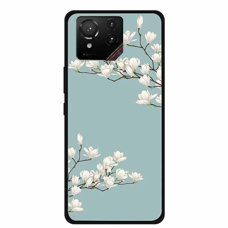 Cartoon Printed Soft Black Silicone Phone Case