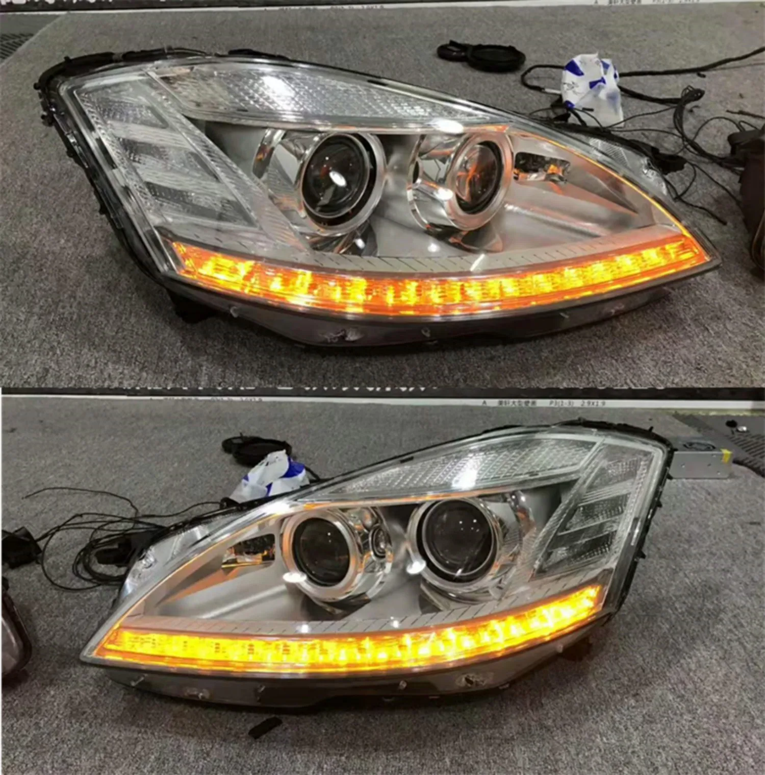 

Front headlamp Led Headlight for Mercedes Benz S-Class s350 W221 S300 S500 S600 Daytime Running DRL Angel eyes Turn signal
