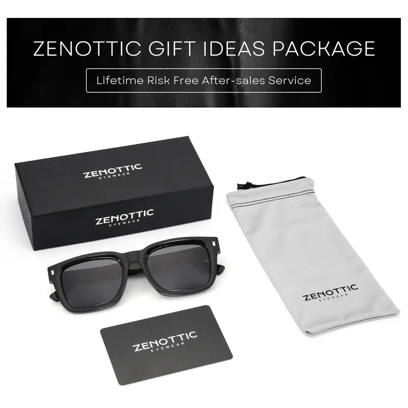 ZENOTTIC 2026 Trend Square Polarized Sunglasses Handmade Acetate Sun Glasses Fashion Patchwork Shades ZS6240 - Image 6