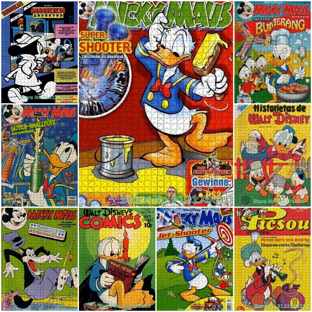Disney Cartoon Animation 1000 Piece Jigsaw Puzzles Donald Duck Diy