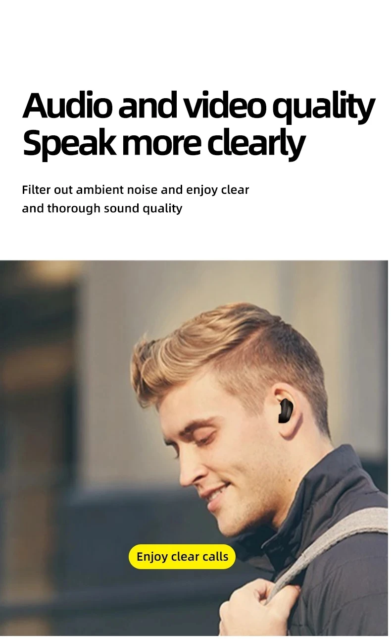 Xiaomi  Bluetooth Earphone Waterproof Sports Noise Reduction Wireless Headphones In-Ear Earbuds Headset Redmi Buds