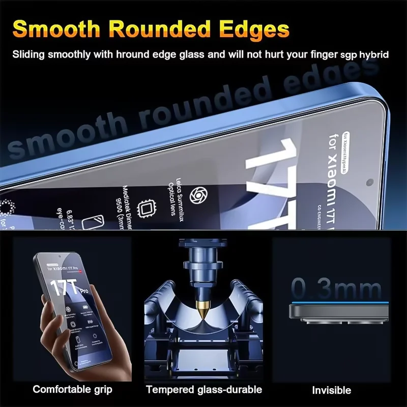 Ultra HD 8K Tempered Glass Screen Protector with Easy Install AutoDust Box (3-Pack)