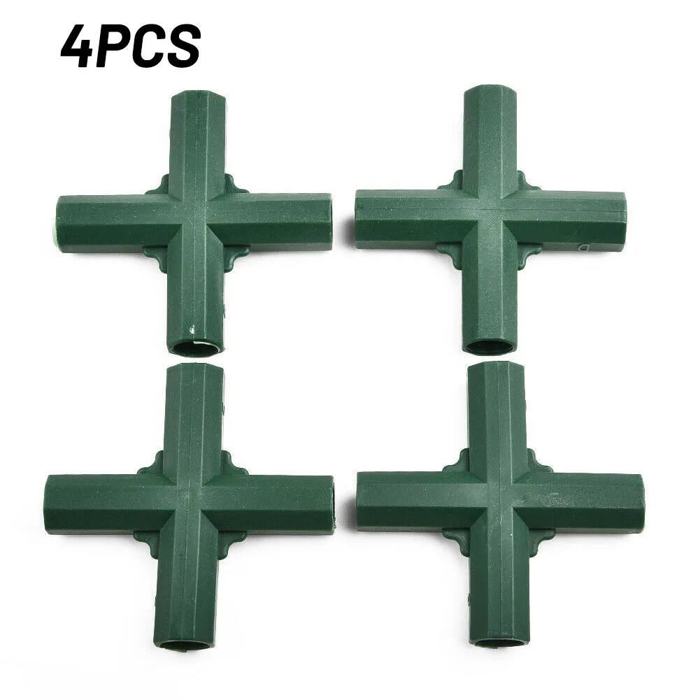 

Plastic Structure Connectors Green Outdoor Garden Greenhouse Pole Joints Adapter Fit Plastic PVC & Metal Pipes