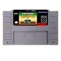 Game Card Video Game Cartridge Super Mario All Stars + Super Mario World for USA Version
