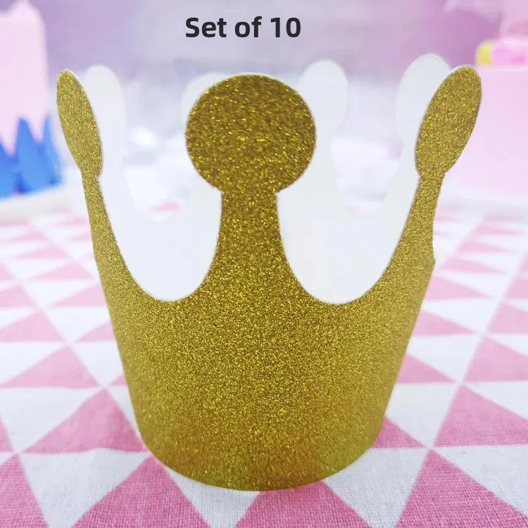Children's Birthday Party Hat Crown Hat Birthday Gathering Fleece Ball Cap Suit Paper Material