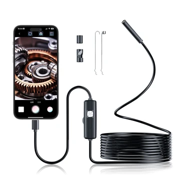 7.0MM TYPE-C Endoscope Camera IP67 Waterproof 6 LEDs Adjustable USB Android Flexible Inspection Borescope Cameras for Phone PC 1