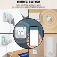 LDNIO WiFi Smart Wall Socket With Switch Button Portable Power Strip With EU US UK plug 2500 W Google Home Tuya WiFi Timer Plug - Image 2