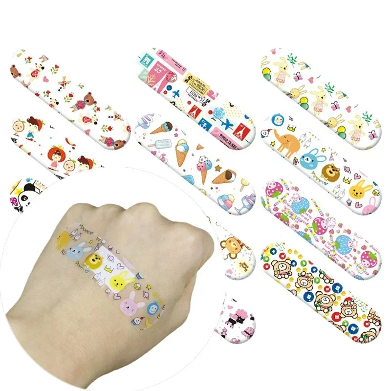 120pcs/set Cartoon Band Aid Plasters for Children Patches Kawaii Waterproof Wound Plaster Skin Hemostasis  Strips Bandage 2