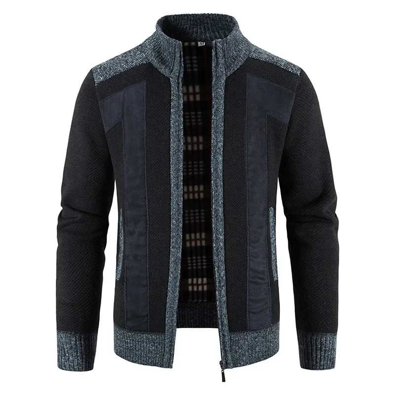 

2023 Модная трикотажная одежда для молодежи и среднего возраста, куртка на молнии, мужской свитер корейской версии для осени и зимы