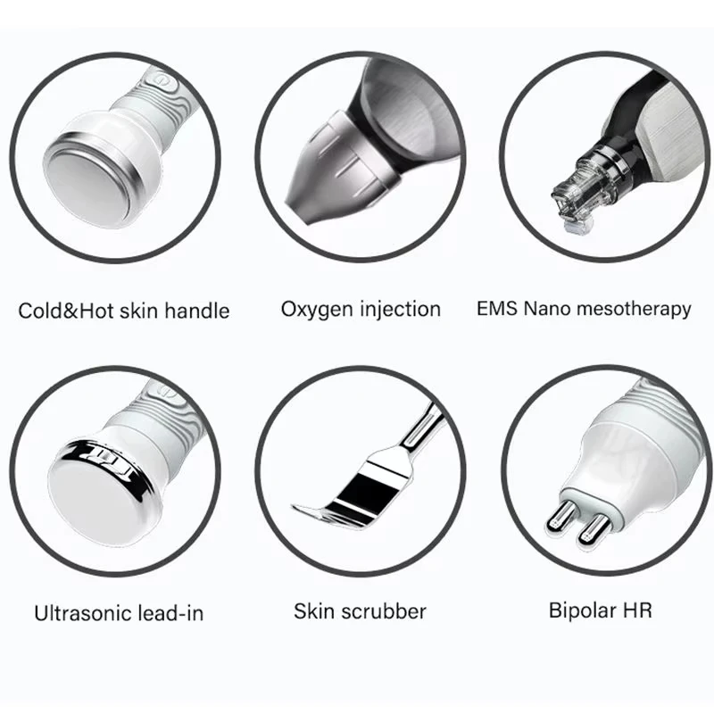 2025  high quality 9 in Oxygen Therapy Jet Peel Face Lifting Hydro Microdermabrasion Oxygenation Infusion Aqua Facial Device 6