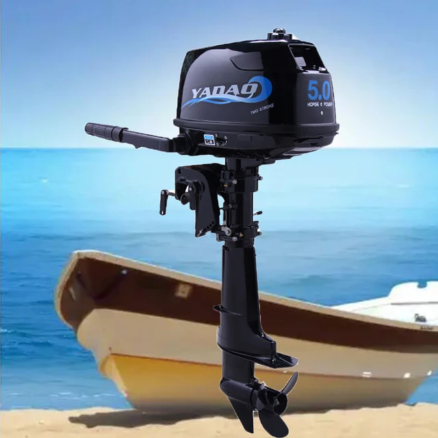 Motor fuera de borda de 2 tiempos de 6 hp, motor fueraborda Hangkai  resistente con sistema CDI de refrigeración por agua, barco de pesca de 102  CC