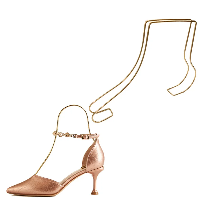 

5 Pcs Metal Shoe Shelf Sandal Display Hanger Stand Shoes Store High Display Rack For Shoe Store