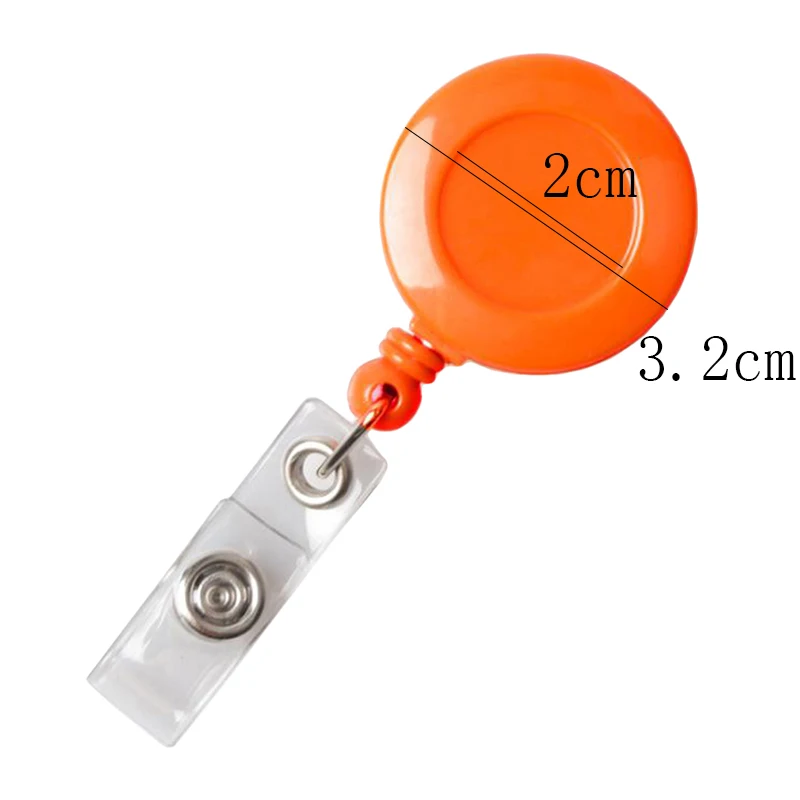 10pcs Retractable Badge Holder Clips for Nurse ID Badge Reel Belt Clip Doctor ID Card Chain Clips School Student Office