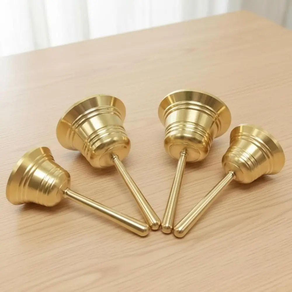 Vintage Solid Brass Hand Bell with Crisp Sound and Polished Finish