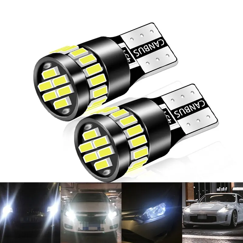 Ampoules LED W5W Canbus - Lot De 2, Blanc 6000K, Pour Veilleuses Citroën C1, Neuf