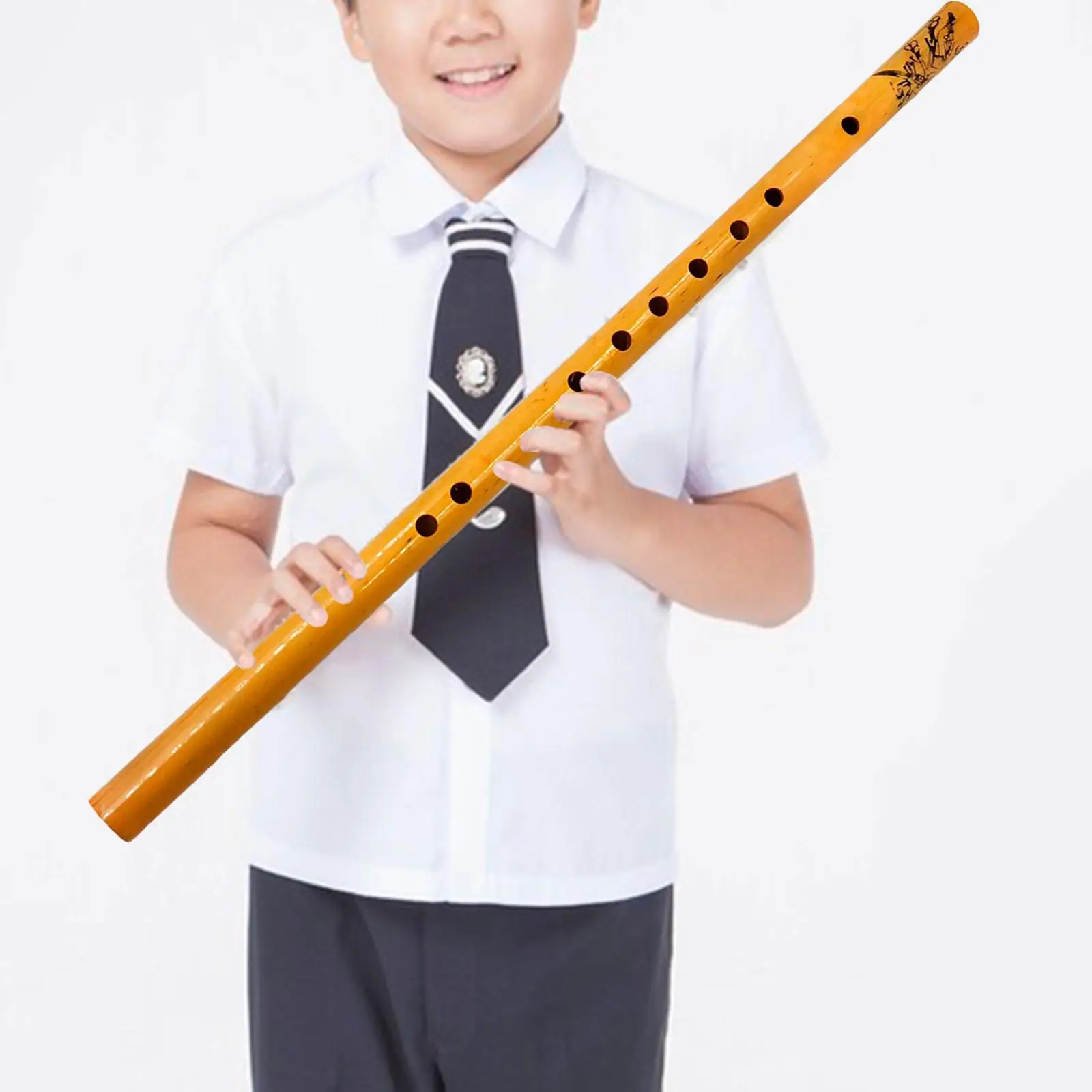 Vertical Flute Portable 9 Holes Traditional for Flautist Band Bamboo Flute Musical Instrument Woodwind Instruments vertical flute