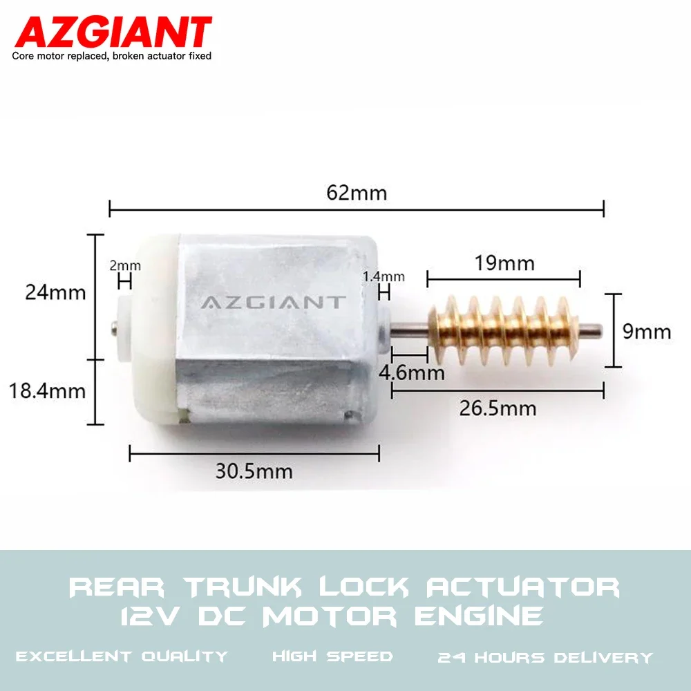 

AZGIANT Lock Actuator for Central Locking System Rear Trunk 12V DC Motor Engine For BMW 5 Series 525i 525xi 528i Z4 8196401