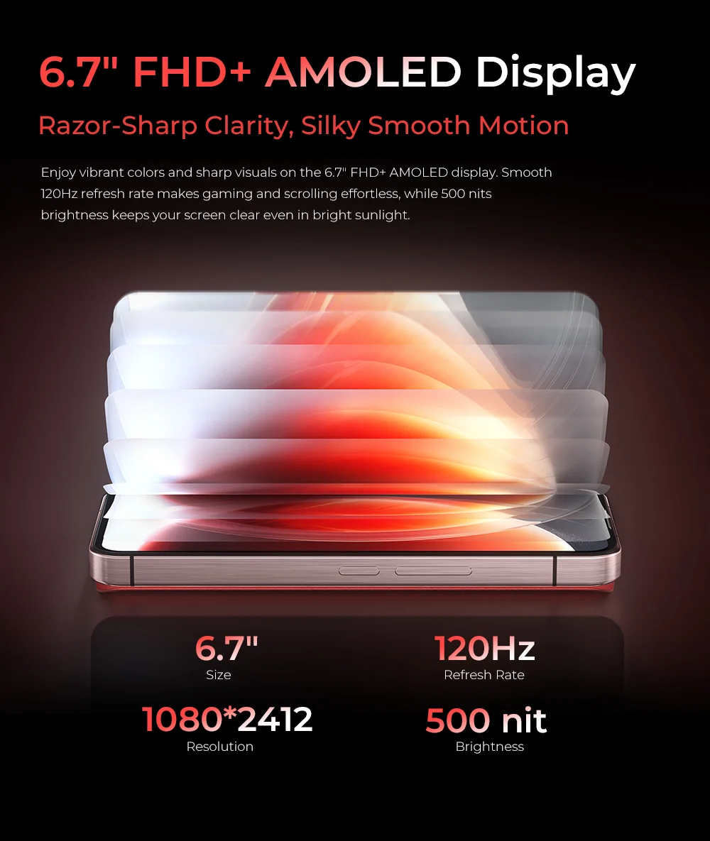OUKITEL WP210 Rugged Phone - MTK 8200, 36GB 512GB, 8800mAh 45W, 6.7", 108MP NFC Android15 Smartphone WIFI/5G