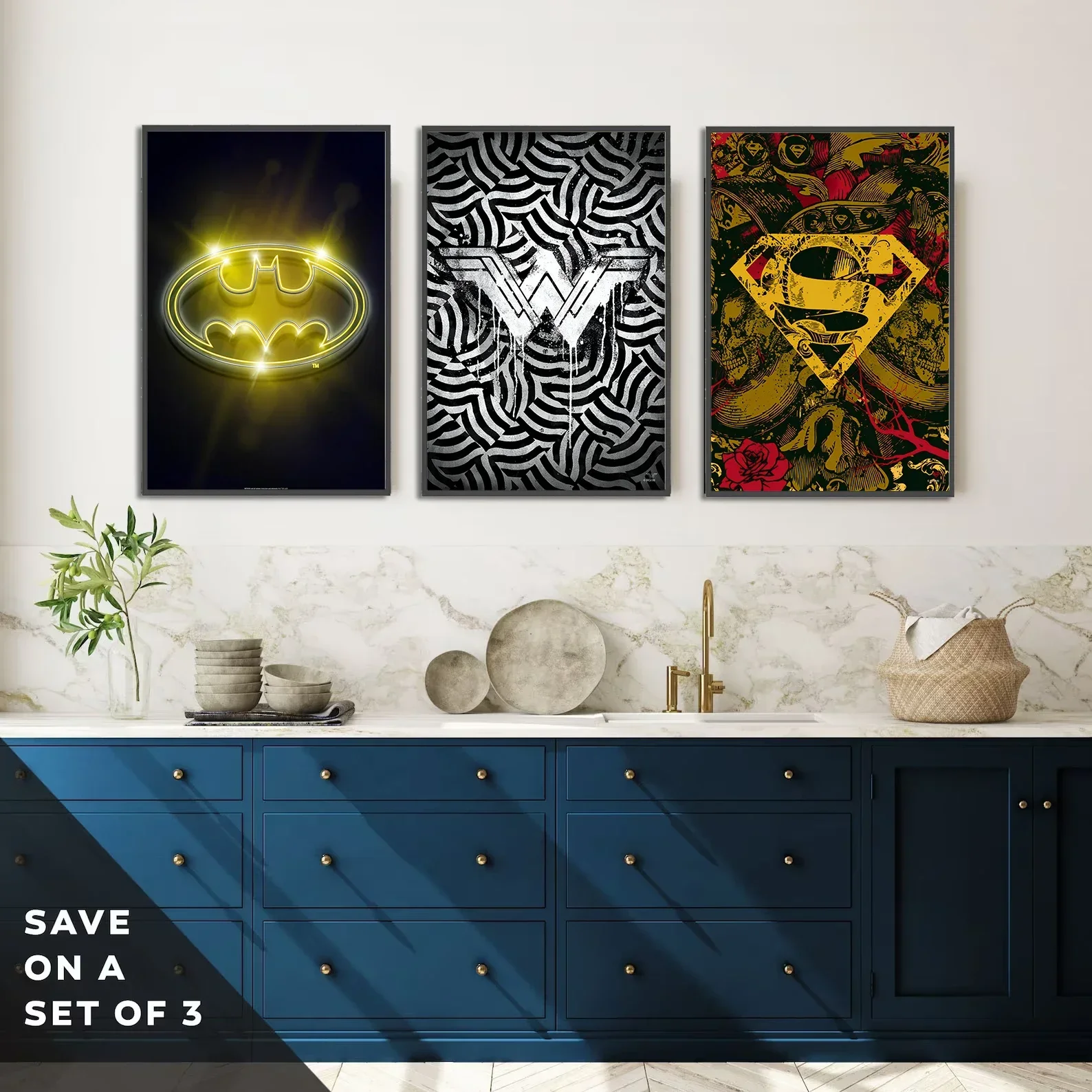 DC Super Hero Self-adhesive Poster Movie Figures Home Decoration Painting Wall Art Bedroom SuperMan Decor Batman Wallpaper,poster prints,movie poster
