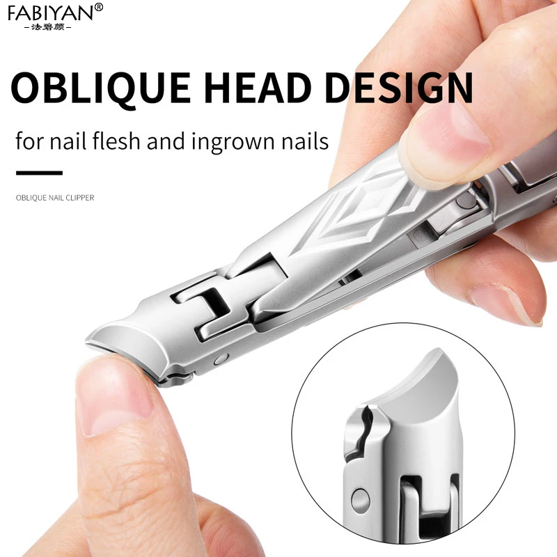 Stainless Steel Nail Clipper Double-sided Nail Cutter Professional Manicure Cutters Portable Travel Manicure Tools For Women 3