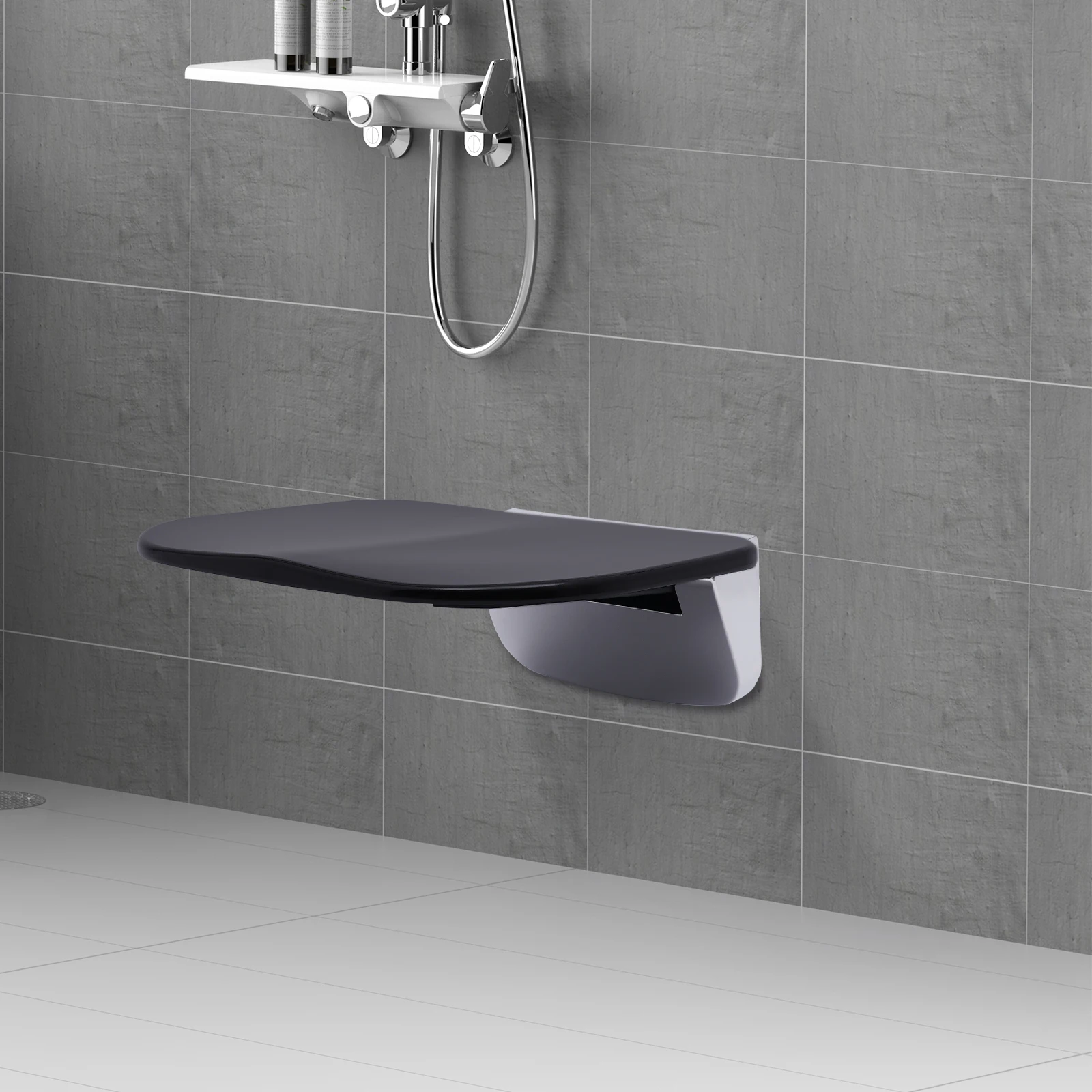 Wall Mounted Bathroom Stool Fold Up Shower Desk Folding Shower Seat